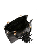 Women's Black Printed Long Strap Shoulder Bag | Derimod Women's Black Printed Long Strap Shoulder Bag | Derimod