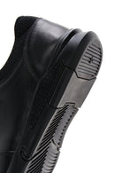 Erkek Siyah Bağcıklı Deri Casual Sneaker | Derimod Erkek Siyah Bağcıklı Deri Casual Sneaker | Derimod