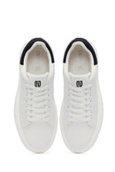 Male White Lace-up Sneaker | Derimod Male White Lace-up Sneaker | Derimod