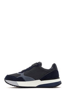Alberto Guardiani Men's Navy Blue Gray Winner Thick Soled Leather Sneaker | Derimod Alberto Guardiani Men's Navy Blue Gray Winner Thick Soled Leather Sneaker | Derimod