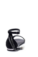 Women's Black Chain Detailed Sandals | Derimod Women's Black Chain Detailed Sandals | Derimod