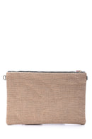 Women's Straw Flamingo Patterned Clutch Bag | Derimod Women's Straw Flamingo Patterned Clutch Bag | Derimod