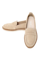 Kadın Bej Süet Deri Loafer | Derimod Kadın Bej Süet Deri Loafer | Derimod
