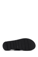 Kadın Siyah Bantlı Comfort Sandalet | Derimod Kadın Siyah Bantlı Comfort Sandalet | Derimod