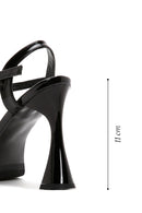 Women's Black Patent Leather Platform Heeled Sandals | Derimod Women's Black Patent Leather Platform Heeled Sandals | Derimod