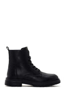 Men's Black Zippered Casual Leather Boots | Derimod Men's Black Zippered Casual Leather Boots | Derimod