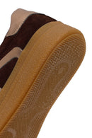Woman Brown Lace-Up Charm Suede Leather Sneaker | Derimod Woman Brown Lace-Up Charm Suede Leather Sneaker | Derimod