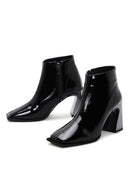 Women's Black Patent Leather Heeled Boots | Derimod Women's Black Patent Leather Heeled Boots | Derimod