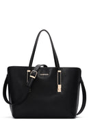 Women's Black Long Strap Classic Shoulder Bag | Derimod Women's Black Long Strap Classic Shoulder Bag | Derimod