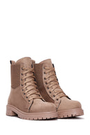 Women's Beige Suede Boots | Derimod Women's Beige Suede Boots | Derimod