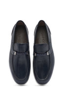 Men's Navy Blue Leather Casual Loafer | Derimod Men's Navy Blue Leather Casual Loafer | Derimod