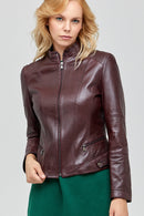 June Women's Leather Jacket | Derimod June Women's Leather Jacket | Derimod