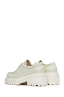 Women's Beige Leather Masculine Loafer | Derimod Women's Beige Leather Masculine Loafer | Derimod