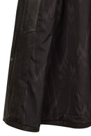 Adele Woman Black A-Line Hooded Fur Collar Leather Overcoat | Derimod Adele Woman Black A-Line Hooded Fur Collar Leather Overcoat | Derimod