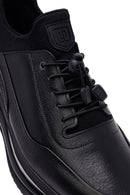Male Black Lace-Up Thick-Soled Leather Casual Sneaker | Derimod Male Black Lace-Up Thick-Soled Leather Casual Sneaker | Derimod