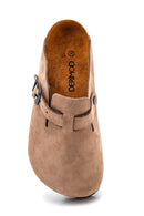 Women's Casual Nubuck Leather Slippers | Derimod Women's Casual Nubuck Leather Slippers | Derimod