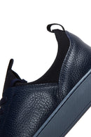 Erkek Lacivert Deri Sneaker | Derimod Erkek Lacivert Deri Sneaker | Derimod