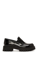 Kadın Siyah Rugan Deri Maskülen Loafer | Derimod Kadın Siyah Rugan Deri Maskülen Loafer | Derimod