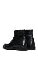 Men's Black Leather Zippered Casual Boots | Derimod Men's Black Leather Zippered Casual Boots | Derimod