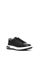 Erkek Siyah Bağcıklı Kalın Tabanlı Deri Sneaker | Derimod Erkek Siyah Bağcıklı Kalın Tabanlı Deri Sneaker | Derimod