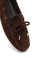 Women's Brown Tassel Suede Leather Loafer | Derimod Women's Brown Tassel Suede Leather Loafer | Derimod