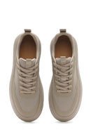 Erkek Bej Bağcıklı Kalın Tabanlı Sneaker | Derimod Erkek Bej Bağcıklı Kalın Tabanlı Sneaker | Derimod