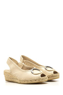 Women's Wedge Heeled Open Toe Espadrille Shoes | Derimod Women's Wedge Heeled Open Toe Espadrille Shoes | Derimod