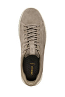 Geox Men Beige U Flextrıde Plus Lace-up Suede Leather Sneaker | Derimod Geox Men Beige U Flextrıde Plus Lace-up Suede Leather Sneaker | Derimod