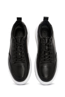 Men's Black Lace-up Leather Sneaker | Derimod Men's Black Lace-up Leather Sneaker | Derimod