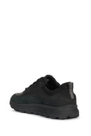 Geox Men's Black Spherica Lace-up Leather Sneaker | Derimod Geox Men's Black Spherica Lace-up Leather Sneaker | Derimod