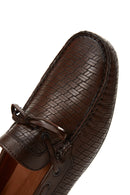 Men's Leather Printed Loafer | Derimod Men's Leather Printed Loafer | Derimod
