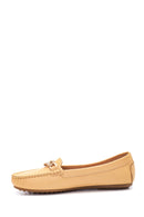 Women's Beige Leather Loafer | Derimod Women's Beige Leather Loafer | Derimod