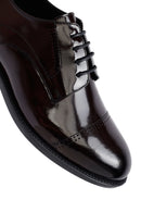 Men's Burgundy Lace-Up Leather Classic Shoes | Derimod Men's Burgundy Lace-Up Leather Classic Shoes | Derimod