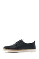 Men's Navy Blue Leather Casual Shoes | Derimod Men's Navy Blue Leather Casual Shoes | Derimod