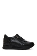 Kadın Siyah Deri Kalın Tabanlı Sneaker | Derimod Kadın Siyah Deri Kalın Tabanlı Sneaker | Derimod