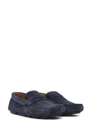 Men's Navy Blue Suede Leather Loafer | Derimod Men's Navy Blue Suede Leather Loafer | Derimod