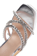 Women's Silver Stone High Heel Sandals | Derimod Women's Silver Stone High Heel Sandals | Derimod