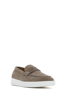 Erkek Vizon Kalın Tabanlı Süet Deri Casual Loafer | Derimod Erkek Vizon Kalın Tabanlı Süet Deri Casual Loafer | Derimod