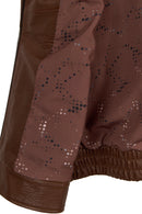 Carmen Woman Brown Fur Collar Leather Coat | Derimod Carmen Woman Brown Fur Collar Leather Coat | Derimod