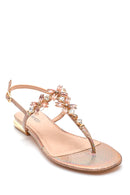 Women's Stone Detailed Sandals | Derimod Women's Stone Detailed Sandals | Derimod