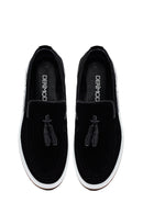 Erkek Siyah Püsküllü Süet Deri Casual Loafer | Derimod Erkek Siyah Püsküllü Süet Deri Casual Loafer | Derimod