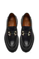 Men's Black Buckled Thick-Soled Leather Loafer | Derimod Men's Black Buckled Thick-Soled Leather Loafer | Derimod