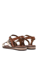 Women's Gold Buckle Metallic Leather Bodrum Sandals | Derimod Women's Gold Buckle Metallic Leather Bodrum Sandals | Derimod