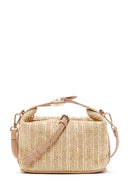 Women's Beige Long Strap Straw Shoulder Bag | Derimod Women's Beige Long Strap Straw Shoulder Bag | Derimod