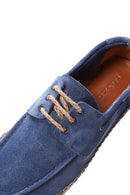Erkek Mavi Süet Deri Espadril | Derimod Erkek Mavi Süet Deri Espadril | Derimod