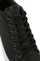 Men's Black Thick Sole Lace Up Leather Sneaker | Derimod Men's Black Thick Sole Lace Up Leather Sneaker | Derimod