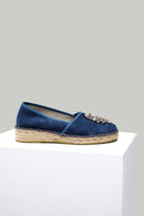Blue Women's Espadrille with Owl | Derimod Blue Women's Espadrille with Owl | Derimod