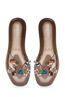 Women's Black Jelly Stone Slippers | Derimod Women's Black Jelly Stone Slippers | Derimod
