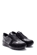 Men's Leather Suede Detailed Sneaker | Derimod Men's Leather Suede Detailed Sneaker | Derimod