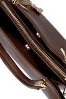 Woman Brown Long-Strap Classic Shoulder Bag | Derimod Woman Brown Long-Strap Classic Shoulder Bag | Derimod